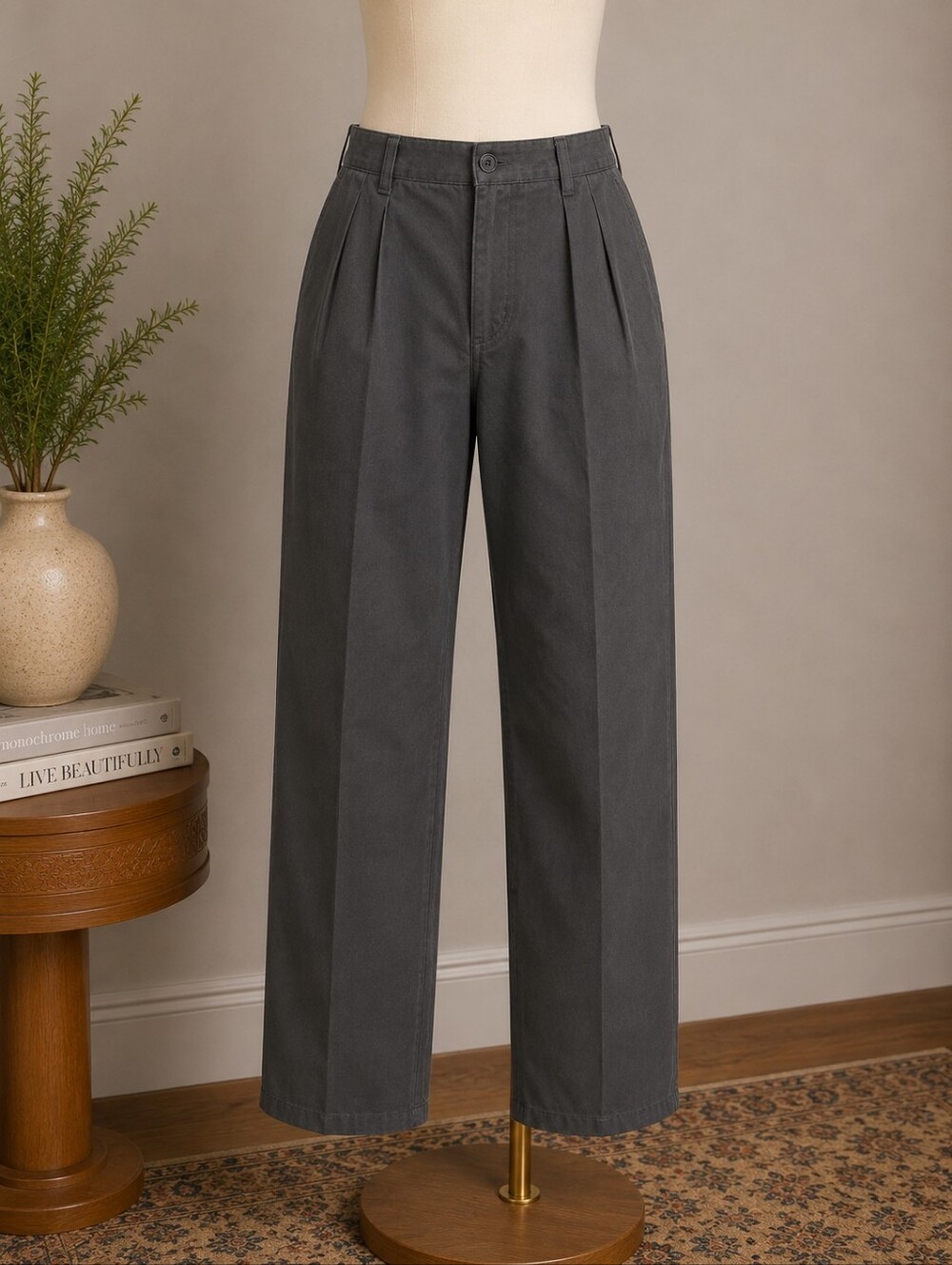 Tall Dockers Men's Pleated Dress Pants - Dark Gray